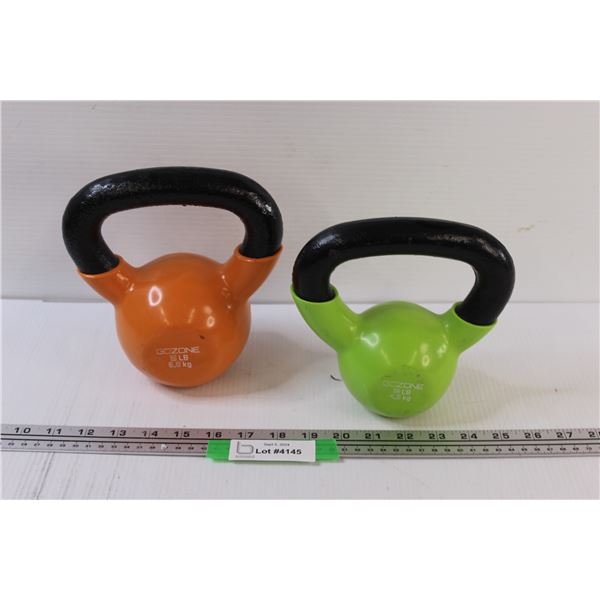 (2) Kettle Bells: 15lb & 10lb