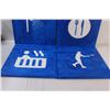 Image 3 : (4) Custom Painted Camping Style Signs on Canvas - 14" x 14"