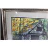 Image 7 : (2) Cabin Landscape Picture (Painting -17" x 15" & Print - 14" x 11")