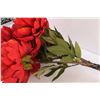 Image 4 : (4) Red Faux Flower Bunch - 28" Tall Approx