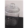Image 2 : Glass Storage Container w/Lid - 10" x 7", Metal Vase - 12" Tall, Glass Milk Jar - 6" Tall