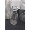 Image 3 : Glass Storage Container w/Lid - 10" x 7", Metal Vase - 12" Tall, Glass Milk Jar - 6" Tall