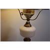 Image 2 : * Vintage Milk Glass Lamp - 54" Tall x 10" Wide - Works
