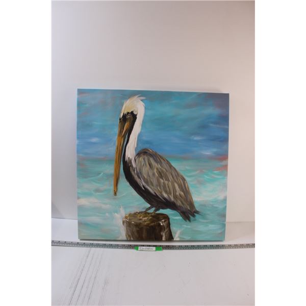 * Pelican Print on Canvas - 24" x 24"