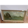 Image 1 : * Village By the Lake Print in Frame - 44" x 25"