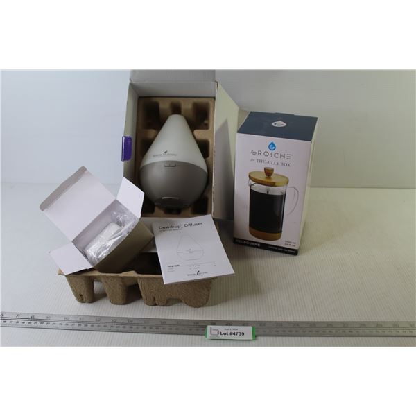 Young Living - Dew Drop Diffuser (NIB) - Groshe The Jilly Box (coffee & tea press - NIB)