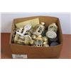 Image 8 : *Box of Wedding Decor - Tea Light Lanterns - (2) Gravel Containers - Glass Pieces w/Snowflakes Etche