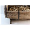 Image 3 : Wooden Barrell Shaped Planter with Small Bucket 25'' x 14''