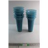 Image 4 : (9) Blue Plastic Vases 12'' x 8''