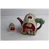 Image 5 : Barn Styled Tea Pot, Chicken Nest Candle Holder and Assorted Decorations