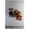 Image 1 : (4) Plush Toys - Dog, Monkey and Doll in a Rocking Chair