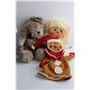 Image 2 : (4) Plush Toys - Dog, Monkey and Doll in a Rocking Chair