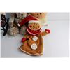 Image 4 : (4) Plush Toys - Dog, Monkey and Doll in a Rocking Chair