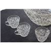Image 2 : Glass Punch Bowl 12'', (7) Glass Cups and Plastic Ladle