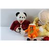 Image 3 : Porcelain Doll and (4) Assorted Plush Toys - Panda, Jelly Belly and Doll