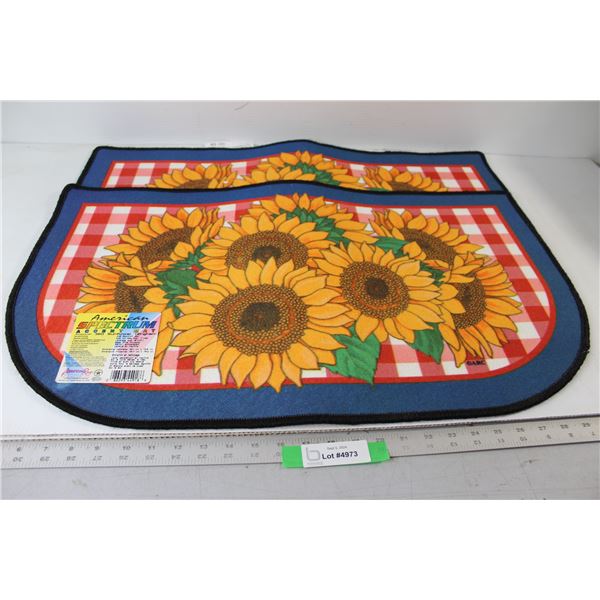(2) American Spectrum Accent Mats 360 Sunflower