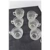 Image 2 : Glass Punch Bowl with (6) Cups, Hooks, Punch Spoon