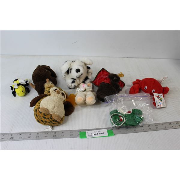 Parachuting Monkey, (6) Stuffy Plushies, Mini Dress and Hat