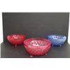 Image 2 : (5) Plastic Serving Dishes and (2) Orange Glass Centrepiece Bowls