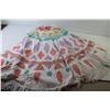 Image 4 : Ladies Purse - Round Cloth Table Cloth - Zippered Cloth Shoulder Bag