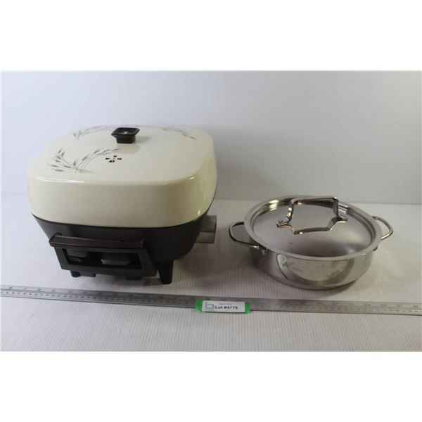 Electric Frying Pan (working) - Strainer Pan