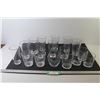 Image 1 : Assortment of Glasses 2 are Plastic - Glass Vase
