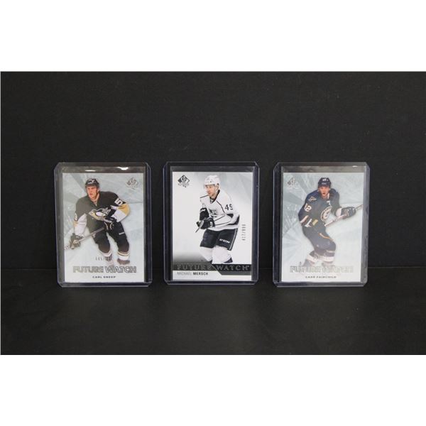 (3) Upper Deck 2011-12 and 2015-16 Future Watch Cards - Mersch, Sneep, Fairchild
