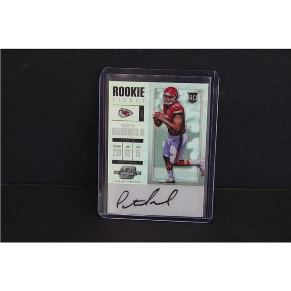 Panini 2017 Patrick Mahomes Contenders Rookie Ticket Card - REPRINT