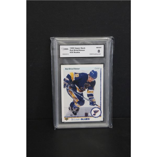 Upper Deck Rod Brind'Amour #36 Rookie Card - GMA 8 Grade