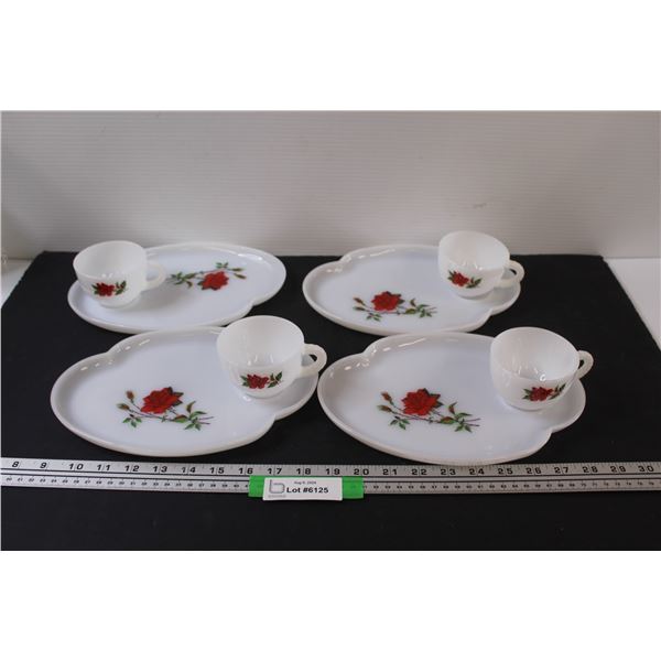 (4) Tea Cup & Dessert Set