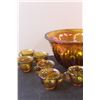 Image 3 : Carnival Indiana Glass Punch Bowl (12) Cups Set