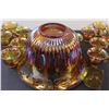 Image 6 : Carnival Indiana Glass Punch Bowl (12) Cups Set