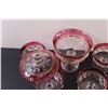 Image 4 : Vintage Ruby Red Cocktail Glasses Set