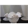 Image 3 : (5) Milk Glass Hobnail Vases