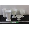 Image 1 : (5) Milk Glass Vases