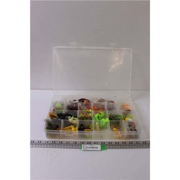 Fishing Tackle Organizer: Lead Heads, Jig Tails, Lead Weights, Feathers, Feathers