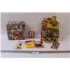 Image 1 : (8) Simpson Skateboard Toys, Trivia Board Game, as is, Keychain, Misc.