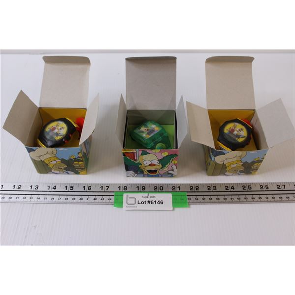 (3) Simpsons Watches May Need Batteries - as is
