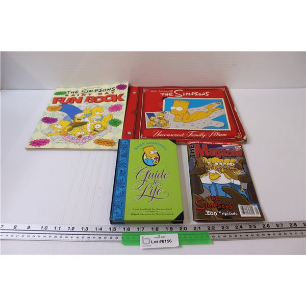 The Simpsons (4) Books Fun Book, Magazine, Guide to Life, Family Album