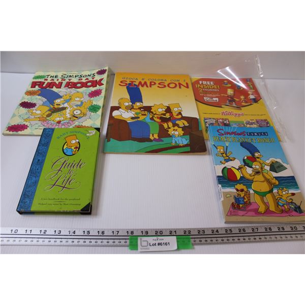 (5)The Simpsons Fun Book, Bart Guide To Life,& Comics
