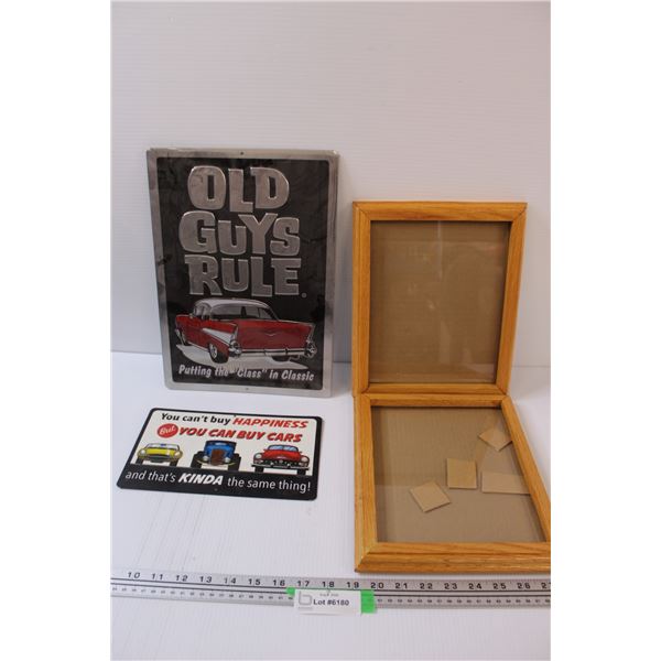 Car Signs With Frames 11'' X 9.5''