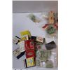 Image 2 : Matches & Glass Holders & Resisters & Batteries & Capacitors Assorted -As is