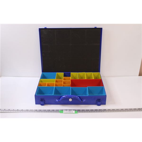 Blue Metal Organizer Box - 17" x 13" x 2.5"