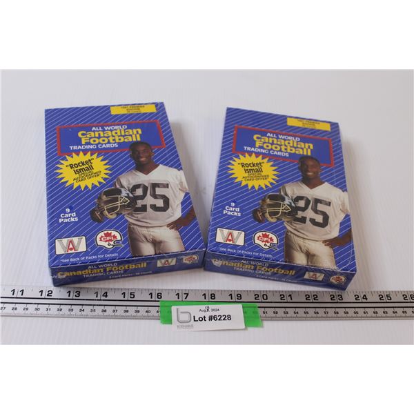 (2) CFL 1991 Football Trading Cards  - NIB