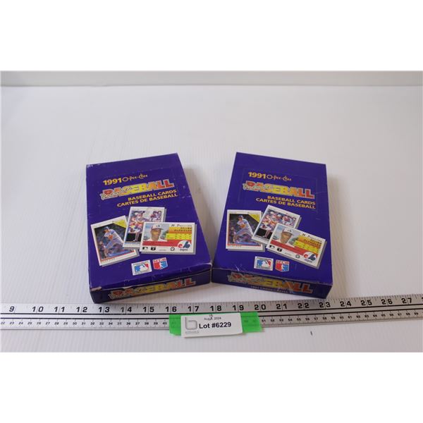 (2) MLB 1991 Baseball Trading Cards  - NIB