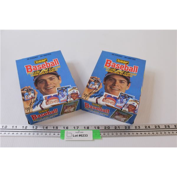 (2) Leaf MLB Baseball Puzzles & Trading Cards - NIB