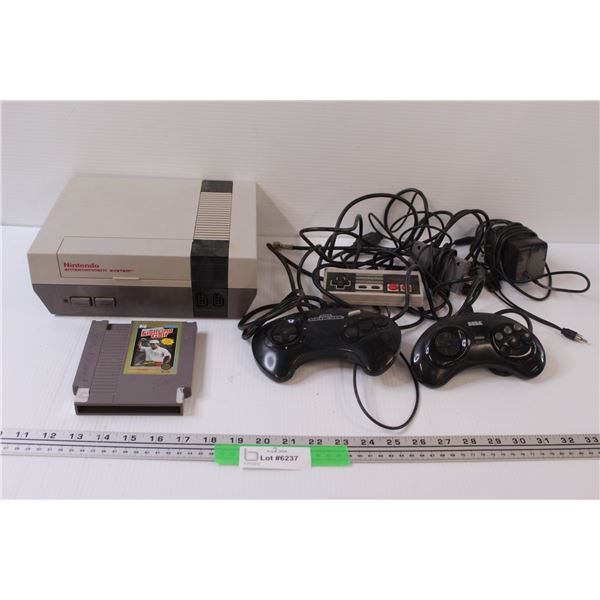 Nintendo NES System & Fighting Golf Game & Accessories - Untested, as is