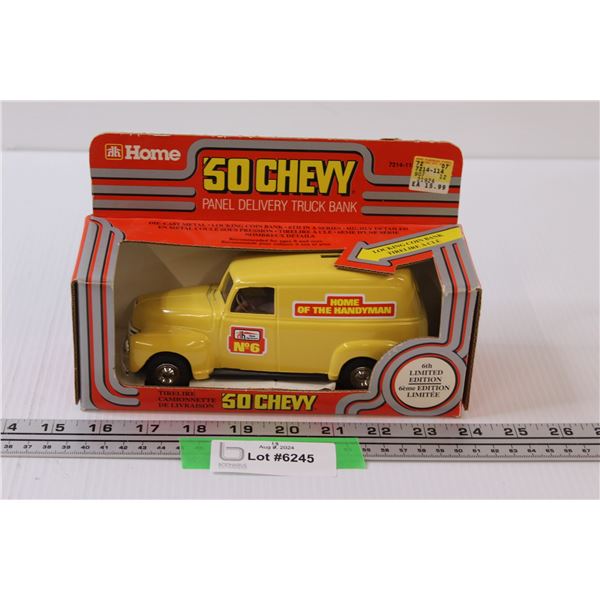Chevy Panel Van 1950's Coin Bank 1:25 Scale Model -NIB