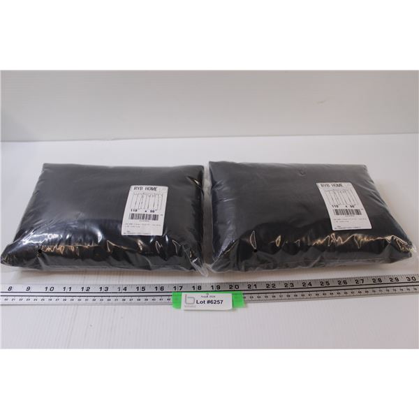 (2) RYB Home Porch Curtain Panels - 118" x 98" - New