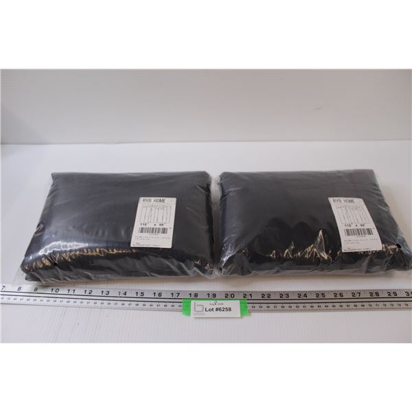 (2) RYB Home Porch Curtain Panels - 118" x 98" - New